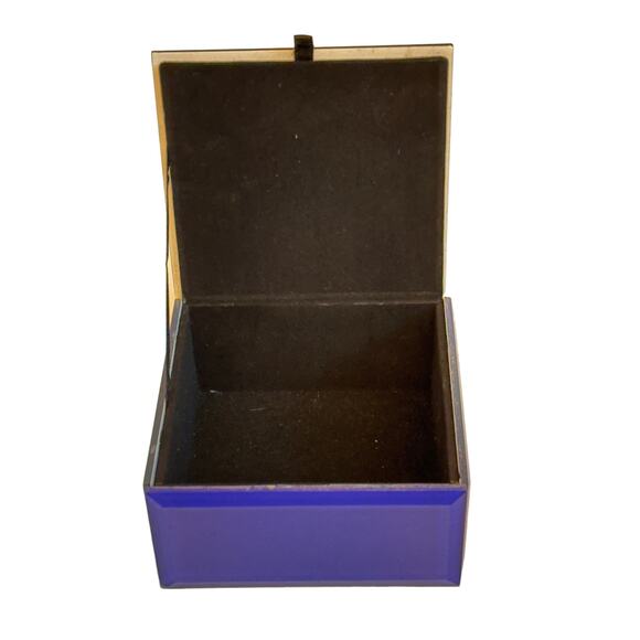 Small Decorative Owl Trinket Box Purple Acrylic Gift Boho 4x4” Storage jewelry - Picture 3 of 7